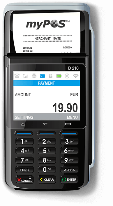 myPOS D210 Combo Lettore mobile pos portatile wifi con SIM Gratis GPRS